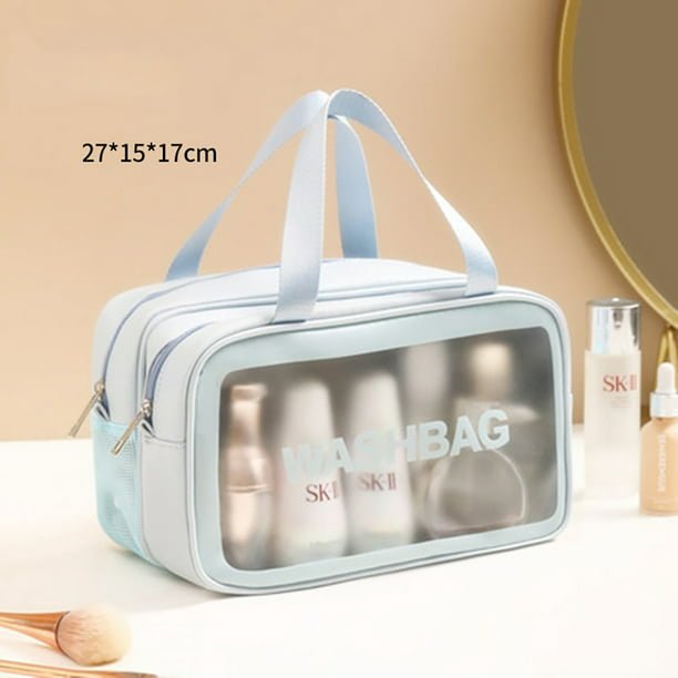 Women Double Layer transparent Cosmetic Bags for Women | Travel Bag