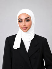 حجاب قصير من القطن مزدوج ال