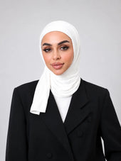 حجاب قصير من القطن مزدوج ال