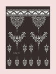 Flower Pattern Mehndi Stencils | 1 Sheet