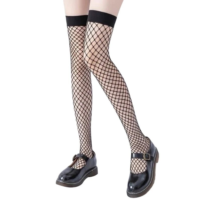 Long over the knee Fishnet Crew women Socks