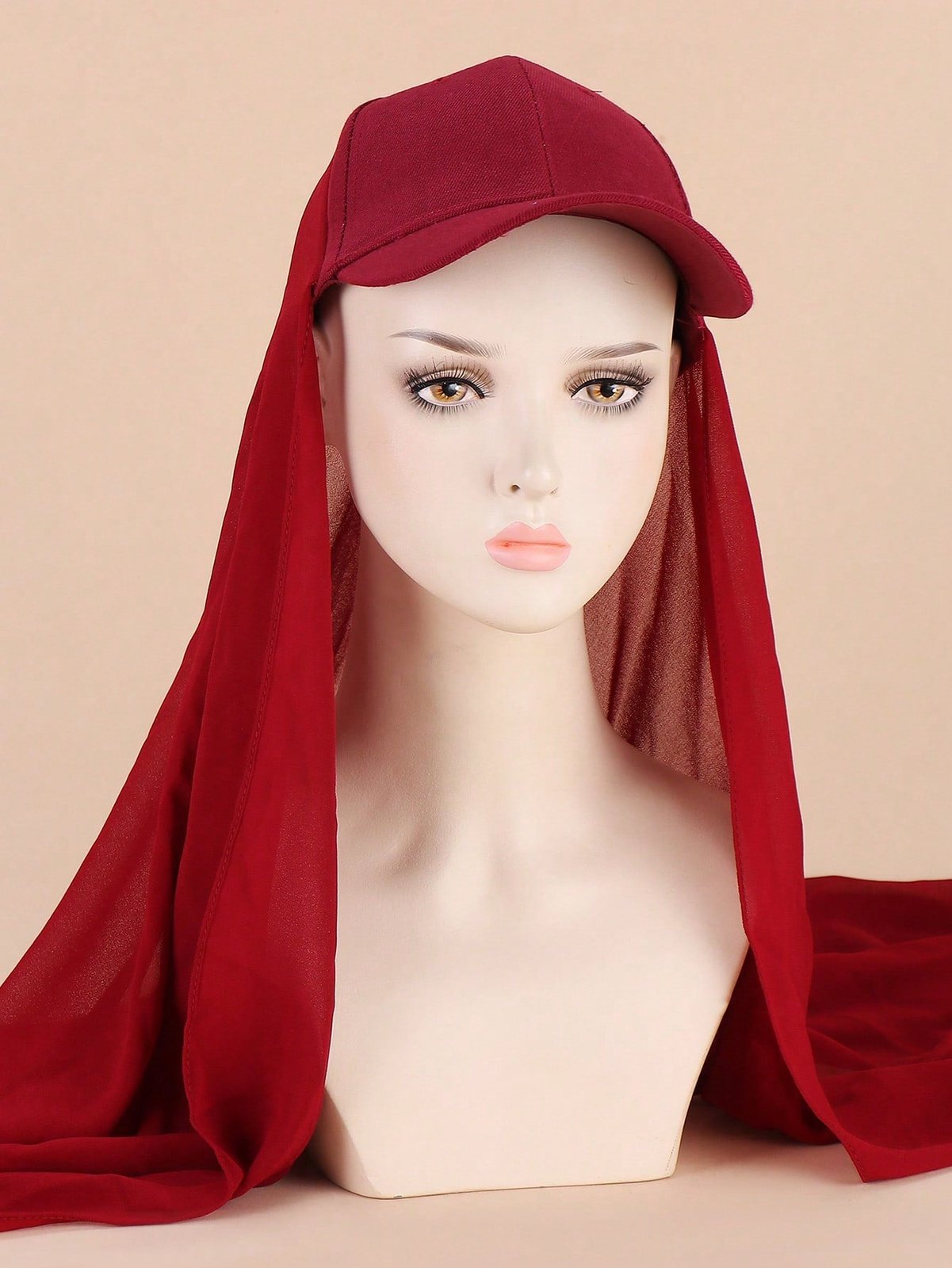 Chiffon Hijab with baseball cap