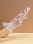 Polka Dot Mesh Bridal Gloves Smack Touch