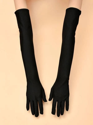 Plain Long Gloves | Solid Colors