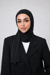 حجاب قصير من القطن مزدوج ال