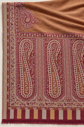 Moonlight Reversible Burgundy & Copper Shawl - 03-material-detail