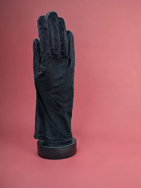 Black Velvet wrist Gloves