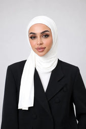 حجاب قصير من القطن مزدوج ال