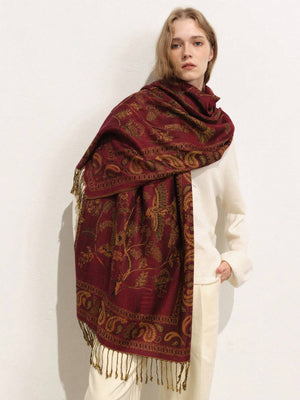 Elegant and stylish burgundy shawl