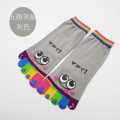 Cartoon graphic toe socks