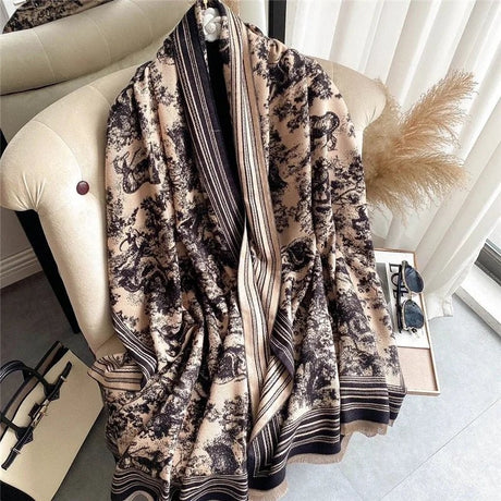 Cashmere Shawl Animal Print | Warm | Winter Shawl