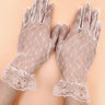 Mesh Trim Bridal Gloves