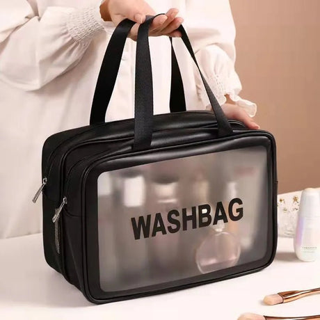 Women Double Layer transparent Cosmetic Bags for Women | Travel Bag