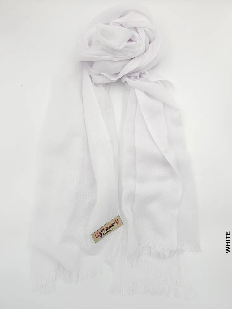 Farah Light Weight Scarf White Linen