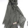 Farah Light Weight Scarf Charcoal Grey Linen