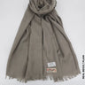 Farah Premium Quality Shawl Light Grey Beige Linen Scarf