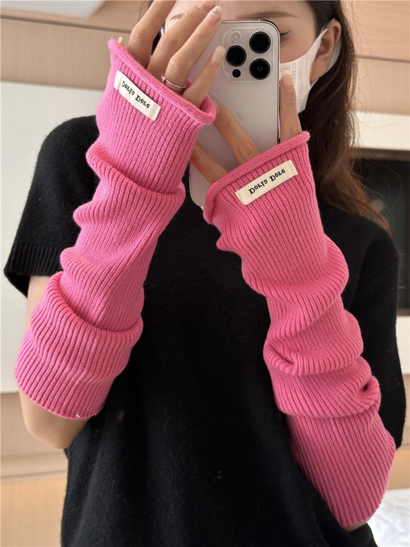 Half Finger Winter arm Sleeves for women