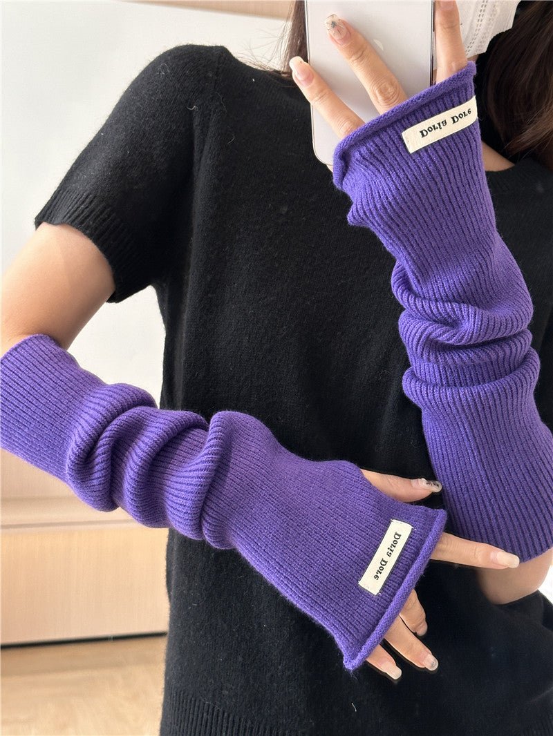 Half Finger Winter arm Sleeves for women