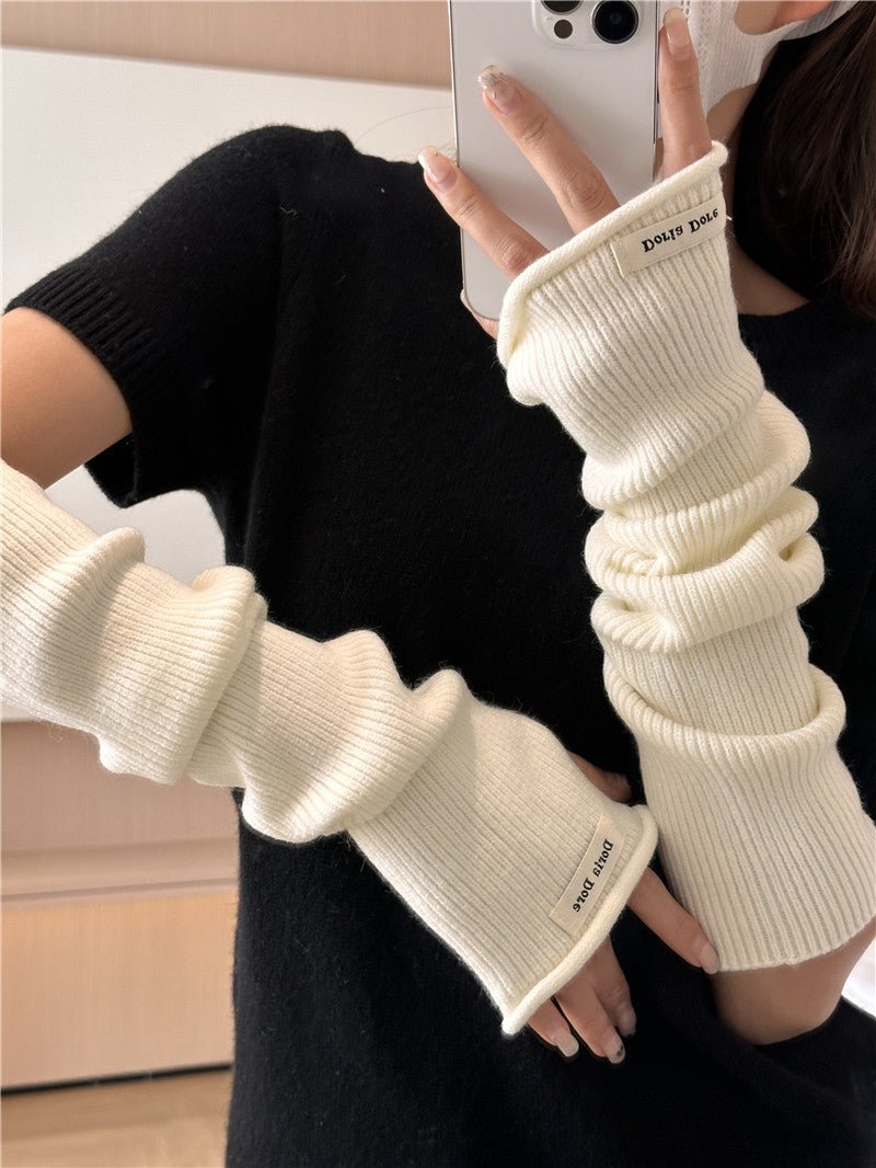 Half Finger Winter arm Sleeves for women