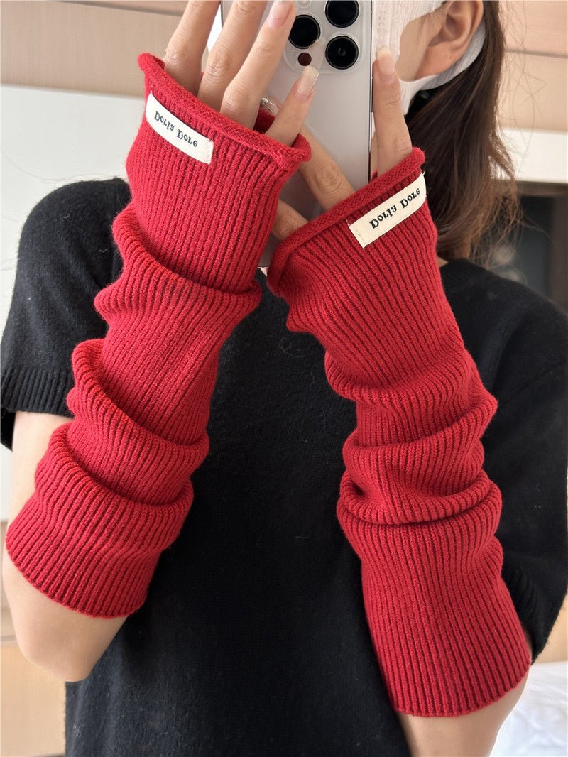 Half Finger Winter arm Sleeves for women