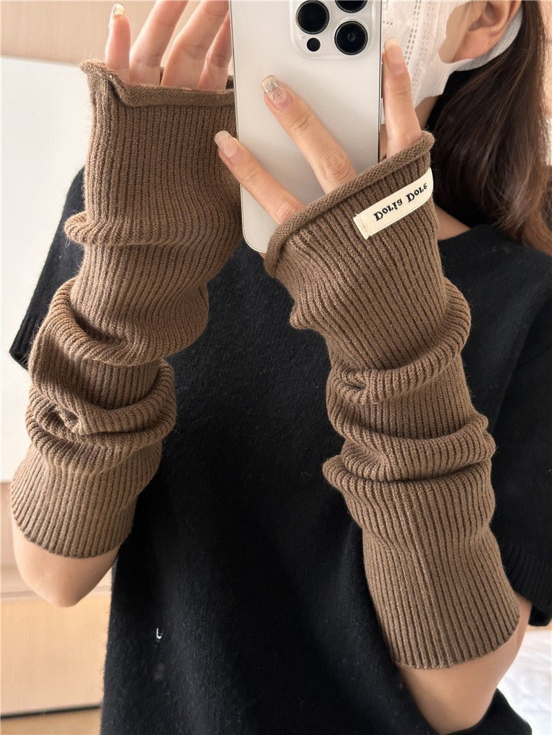 Half Finger Winter arm Sleeves for women