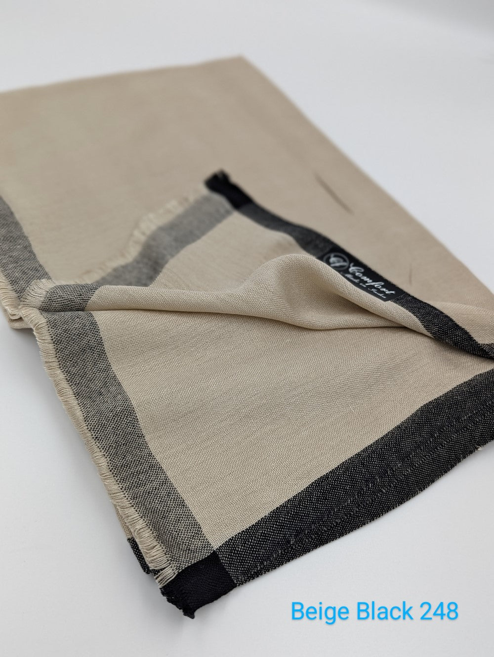 Frame border Linen scarf Comfort