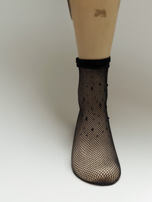 Rhinestone Crystal Fishnet Socks