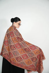 Kalamkari Pashmina Shawl Smack Touch