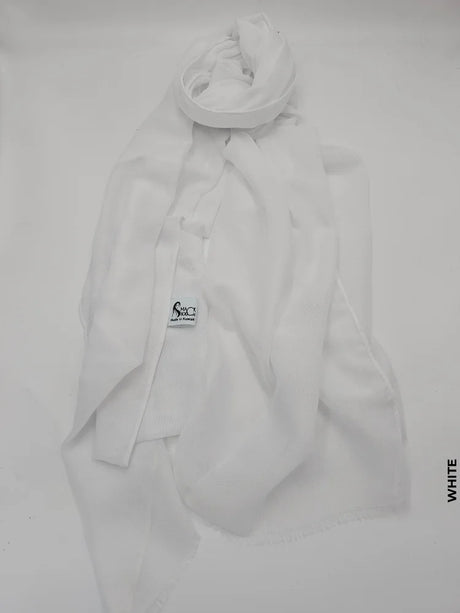 Lightweight Small Size Shawl Hijab White Scarf (Hijab)