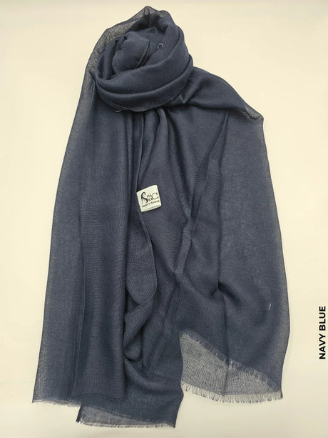 Lightweight Small Size Shawl Hijab Navy Blue Scarf (Hijab)