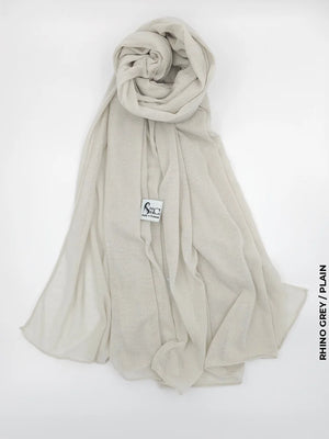 Shaash Turkey High Quality Scarf Rhino Grey / Plain (Hijab)