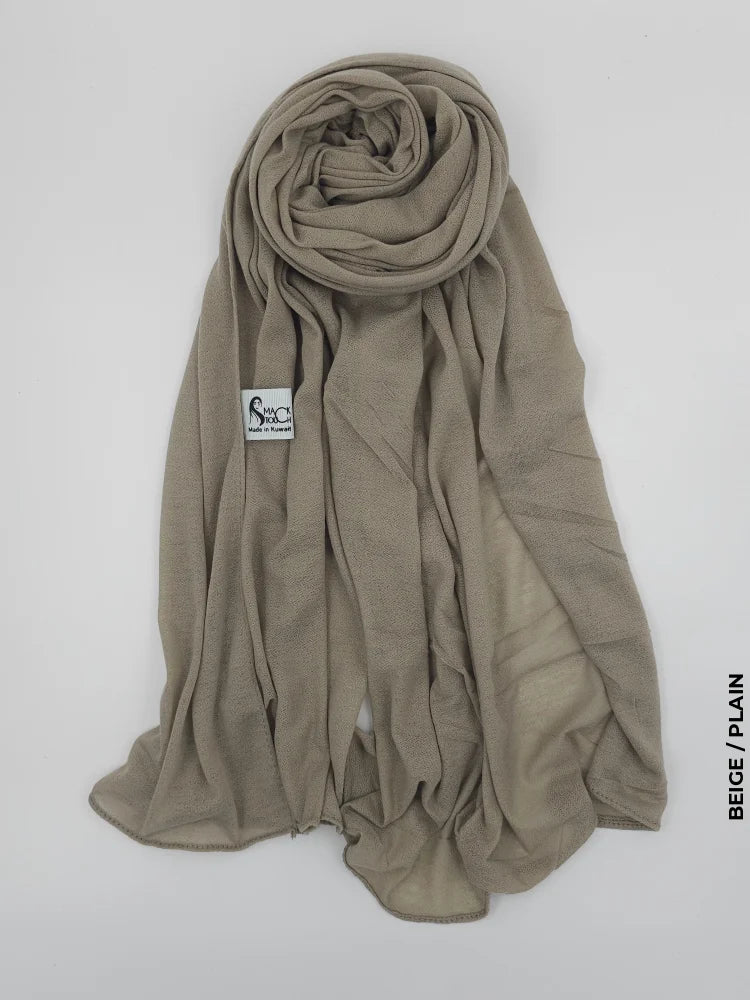 Shaash Turkey High Quality Scarf Beige / Plain (Hijab)