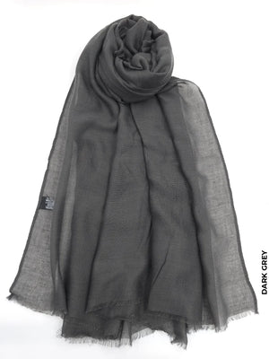 Taiyyab Light Weight Scarf Dark Grey Linen