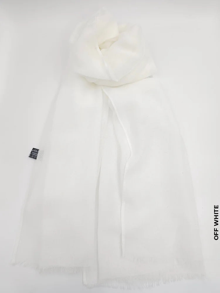 Taiyyab Light Weight Scarf Off White Linen