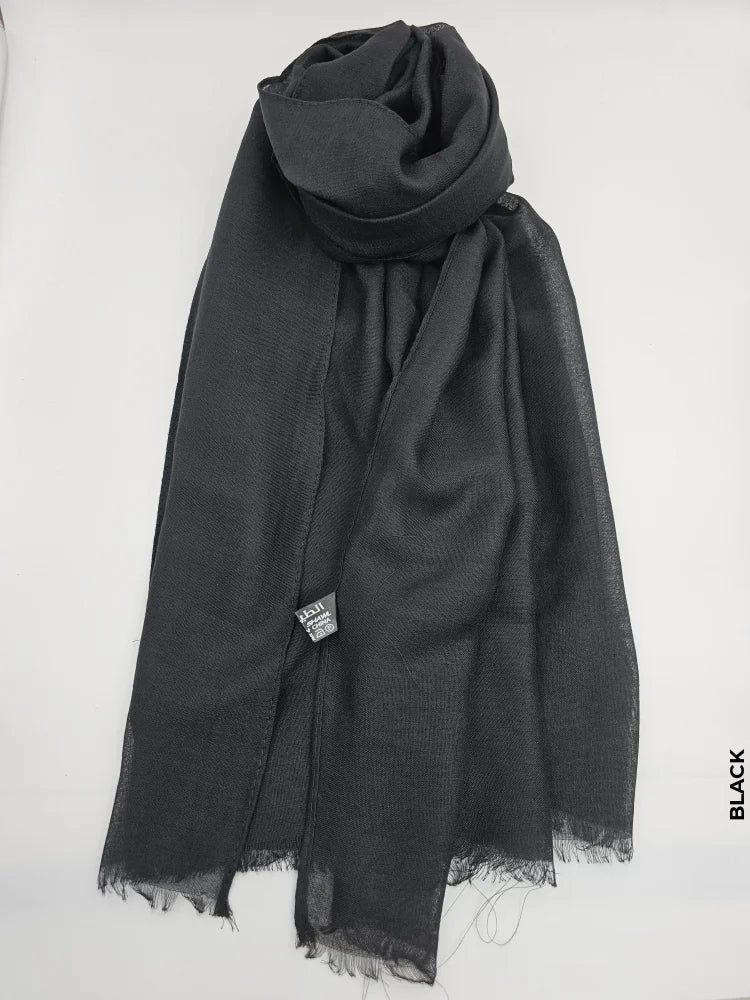 Taiyyab Light Weight Scarf Black Linen