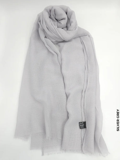 Taiyyab Light Weight Scarf Silver Grey Linen