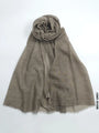 Comfort Linen Scarf for Summer Beige Grey Linen Scarf