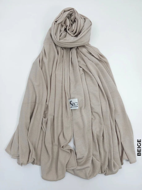 Cotton Italy Hijab | خام قطن ايطالي حجاب Beige Scarf (Hijab)