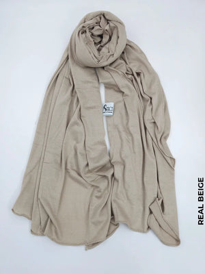 Cotton Italy Hijab | خام قطن ايطالي حجاب Real Beige Scarf (Hijab)