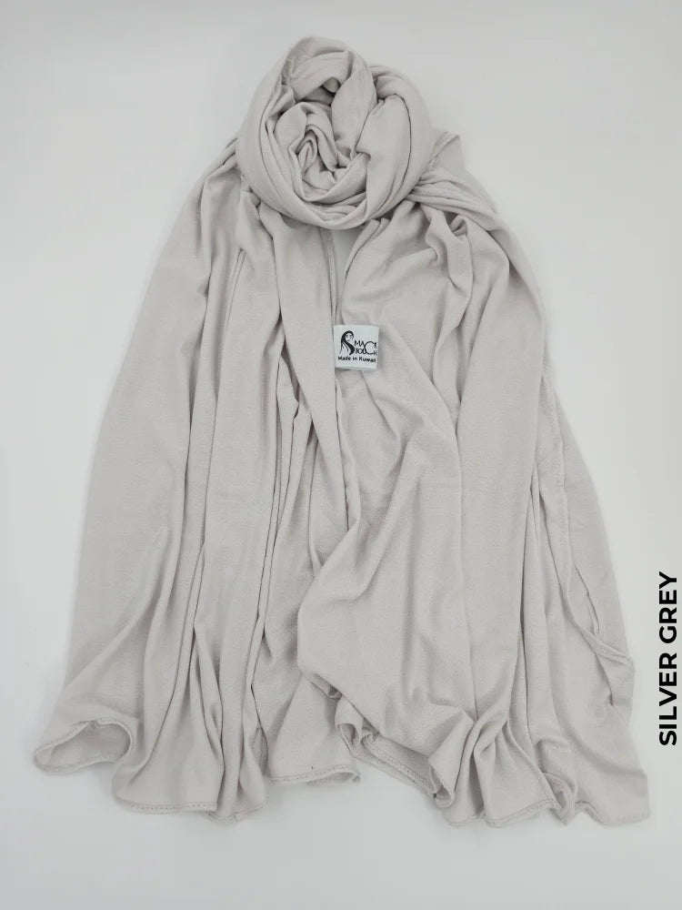 Cotton Italy Hijab | خام قطن ايطالي حجاب Silver Grey Scarf (Hijab)