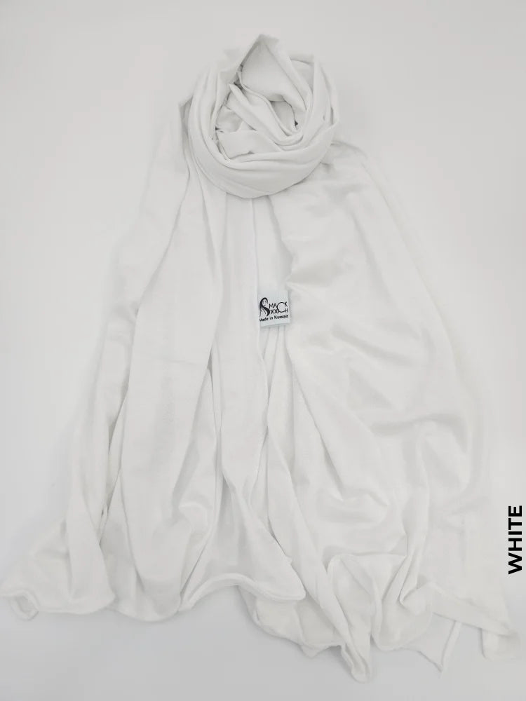 Cotton Italy Hijab | خام قطن ايطالي حجاب White Scarf (Hijab)