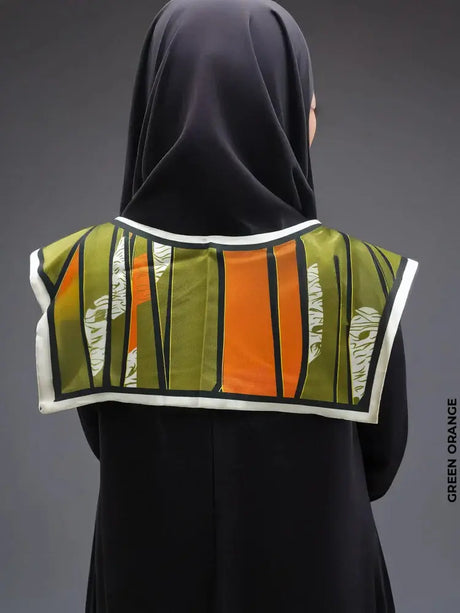 Fashionable Dickey Collar Green Orange Collar