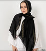 Glitter Linen Scarf Black