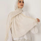Glitter Linen Scarf Light Beige