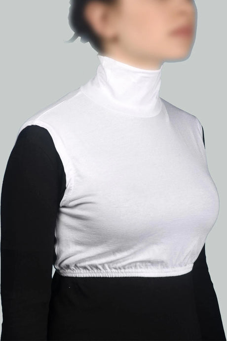 No sleeve turtle neck full neck half body