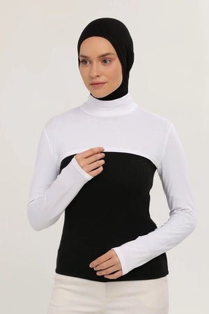 Ladies innerwear highneck with sleeves