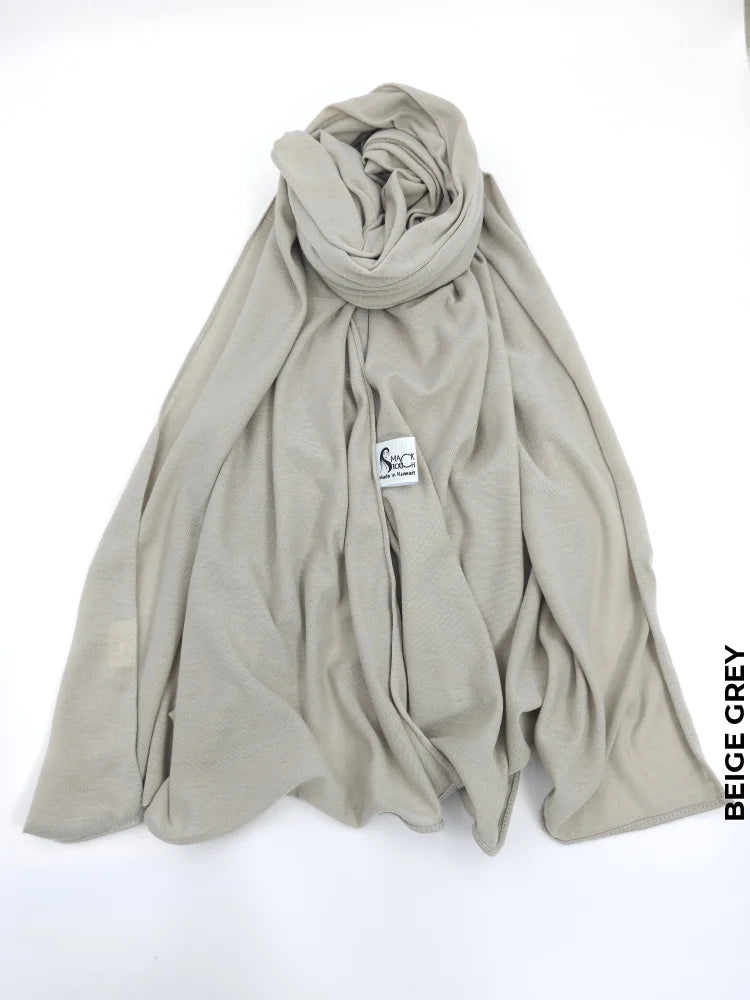 Japani Hijab | حجاب ياباني Beige Grey Scarf (Hijab)