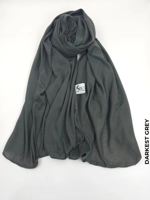 Japani Hijab | حجاب ياباني Darkest Grey Scarf (Hijab)