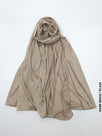 Kleenex Cotton Hijab Dark Beige / Plain Scarf (Hijab)