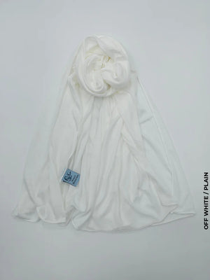 Kleenex Cotton Hijab Off White / Plain Scarf (Hijab)